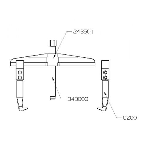 EXTRACTOR FORZA SERIE 2400 DE 2 PATAS